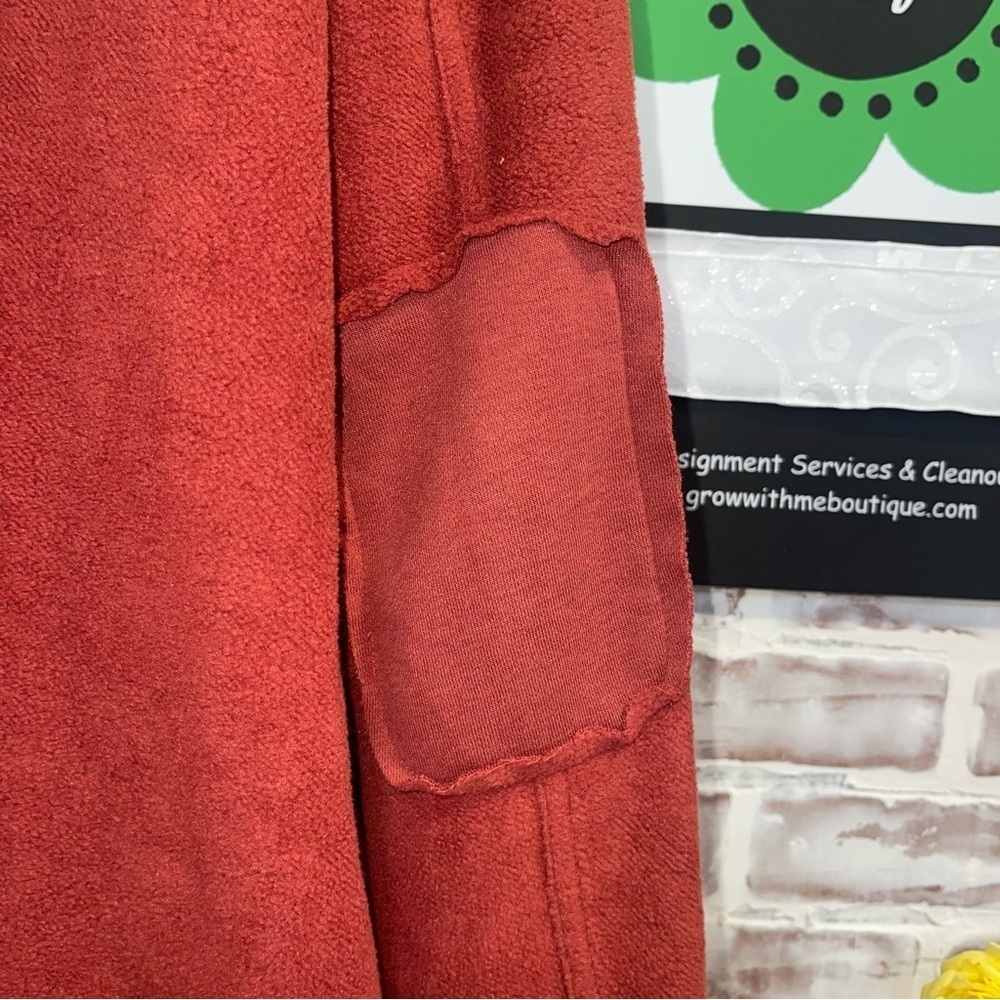 Women's Rust Red Button-Front Jacket - Picture 9 of 9